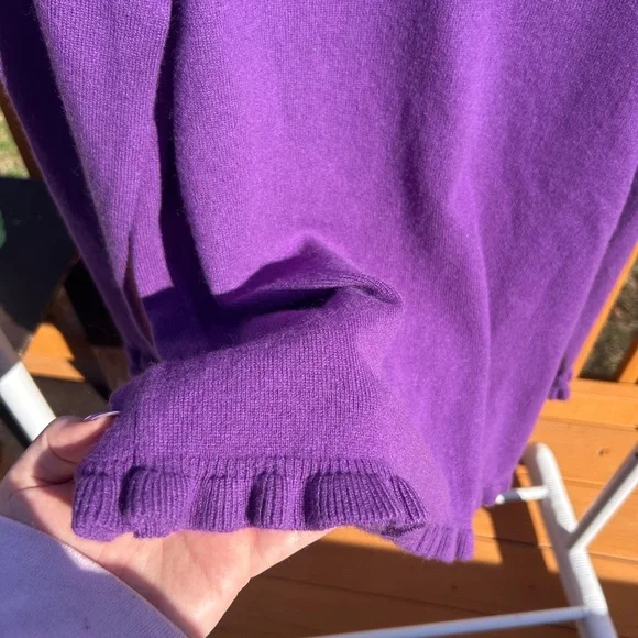 J. McLaughlin Purple Crewneck Sweater - Picture 3 of 6